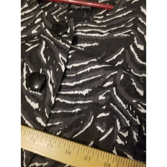 Maggie‎ Barnes  Sz 1x Jacket Top Black And White - Picture 5 of 12